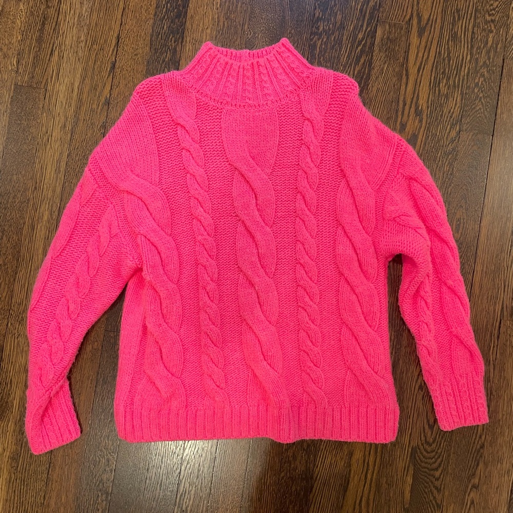 Anthropologie Pink Cable Knit Women's Sweater